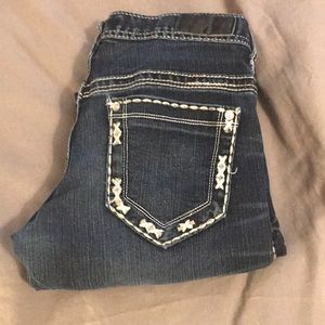 Dark blue jeans not sure where bought